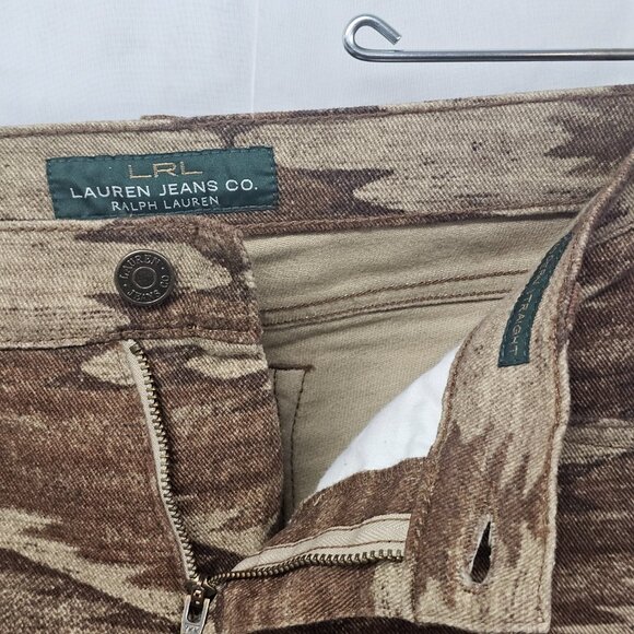 Lauren Ralph Lauren Jeans Aztec Southwestern Grunge Boho Brown Straight Leg 4 - Picture 5 of 9